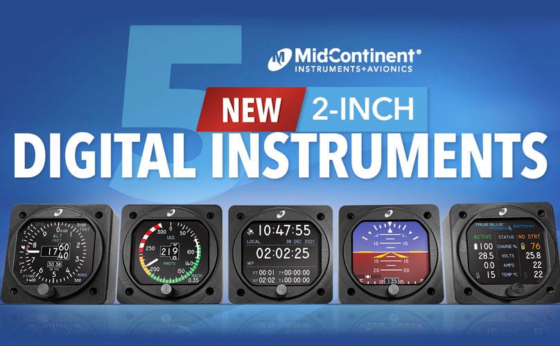 Mid-Continent Instruments and Avionics Adds 5 New Digital Instruments to Flex® Product Line