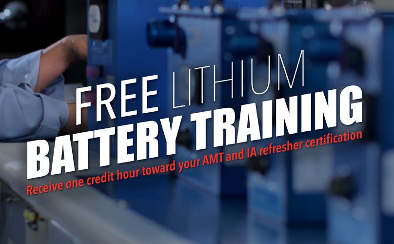 FAA AMT and IA Refresher Credit from the Lithium Battery Experts